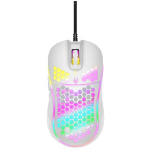 ماوس العاب من داتازون مع منفذ ، تصميم مجوف على شكل خلية نحل يناسب راحة اليد، فائق السرعة