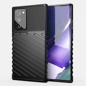 غطاء حماية اسود واقي للصدمات بتصميم رائع لحماية جهاز Samsung Galaxy Note 20 Ultra