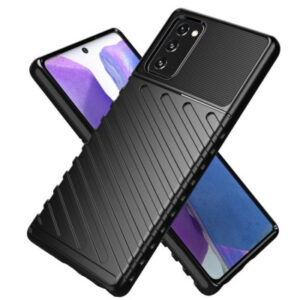 غطاء حماية اسود واقي للصدمات بتصميم رائع لحماية جهاز Samsung Galaxy Note 20