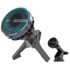 شاحن سيارة لاسلكي فائق السرعة بقدرة 15 واط حاصل على شهادة ال Qi2 ويدعم تقنية التبريد الذاتي المتطور، يمكن تثبيته على لوحة القيادة أو فتحة مكيف الهواء أو الزجاج الأمامي مع نظام حماية الشحن واكتشاف الأجسام الغريبة