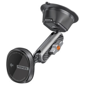 شاحن سيارة لاسلكي بتقنية FlexiGrip™ Qi2 يدعم الشحن بقوة 15واط ومتوافق مع تقنية ماج سيف بتصميم مفاصل مزدوجة كروية لتوفير مرونه أكبر وسهولة في التعديل، يمكن تثبيته على الزجاج الأمامي أو لوحة القيادة