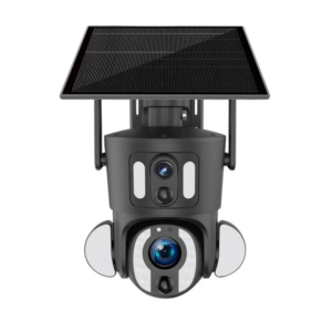 كاميرا مراقبة بالطاقة الشمسية 4K بشريحة بيانات 4G - عدستين ثابته ومتحركه بتقنية الزوم20X